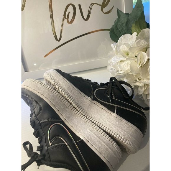 Women Nike Sneakers Airforce Metallic - US 4 Shoes Metallic Gold Gift Shoes - Picture 6 of 7